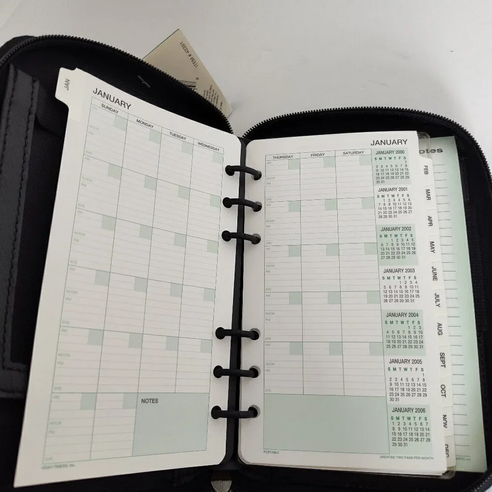 Day-Timer Black Genuine Leather Planner